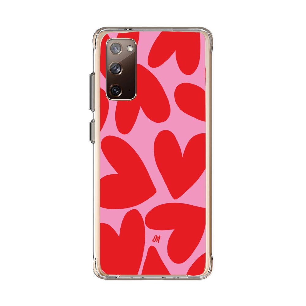 Case para Samsung S20 FE Red Hearts - Mandala Cases