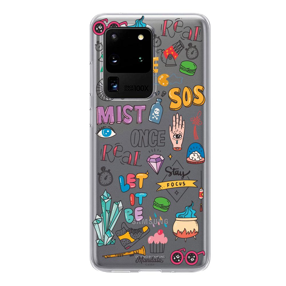 Case para Samsung S20 Ultra Funda Mist Stickers  - Mandala Cases