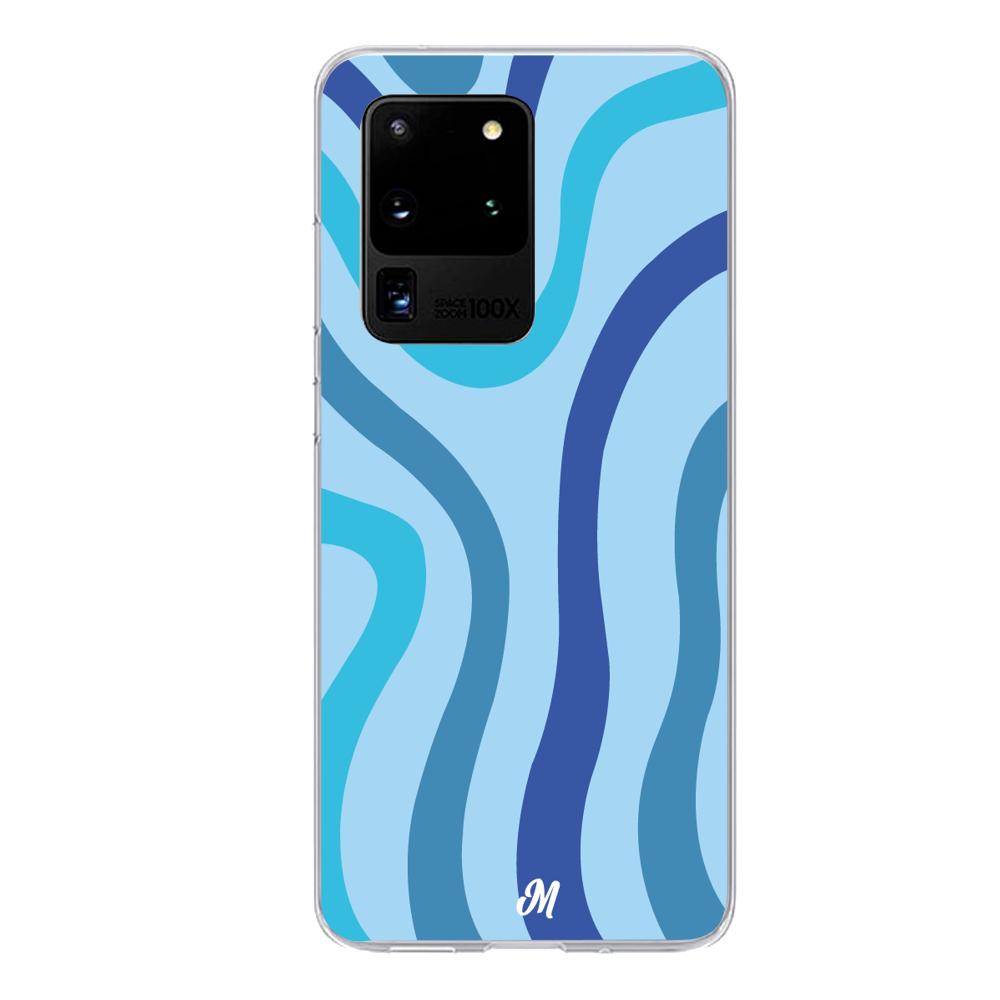 Case para Samsung S20 Ultra Líneas Azules - Mandala Cases