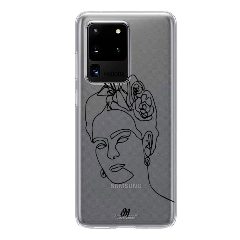 Estuches para Samsung S20 Ultra - Frida Line Art Case  - Mandala Cases