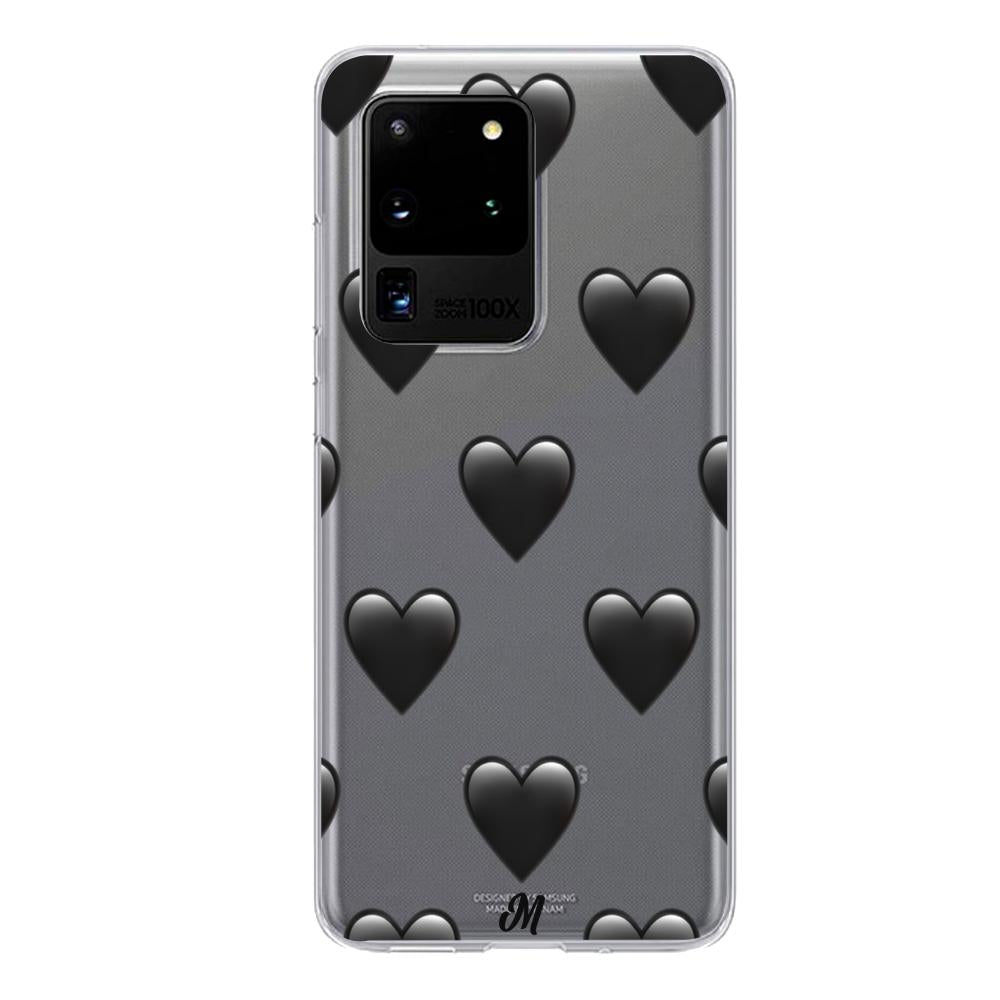 Case para Samsung S20 Ultra de Corazón Negro - Mandala Cases