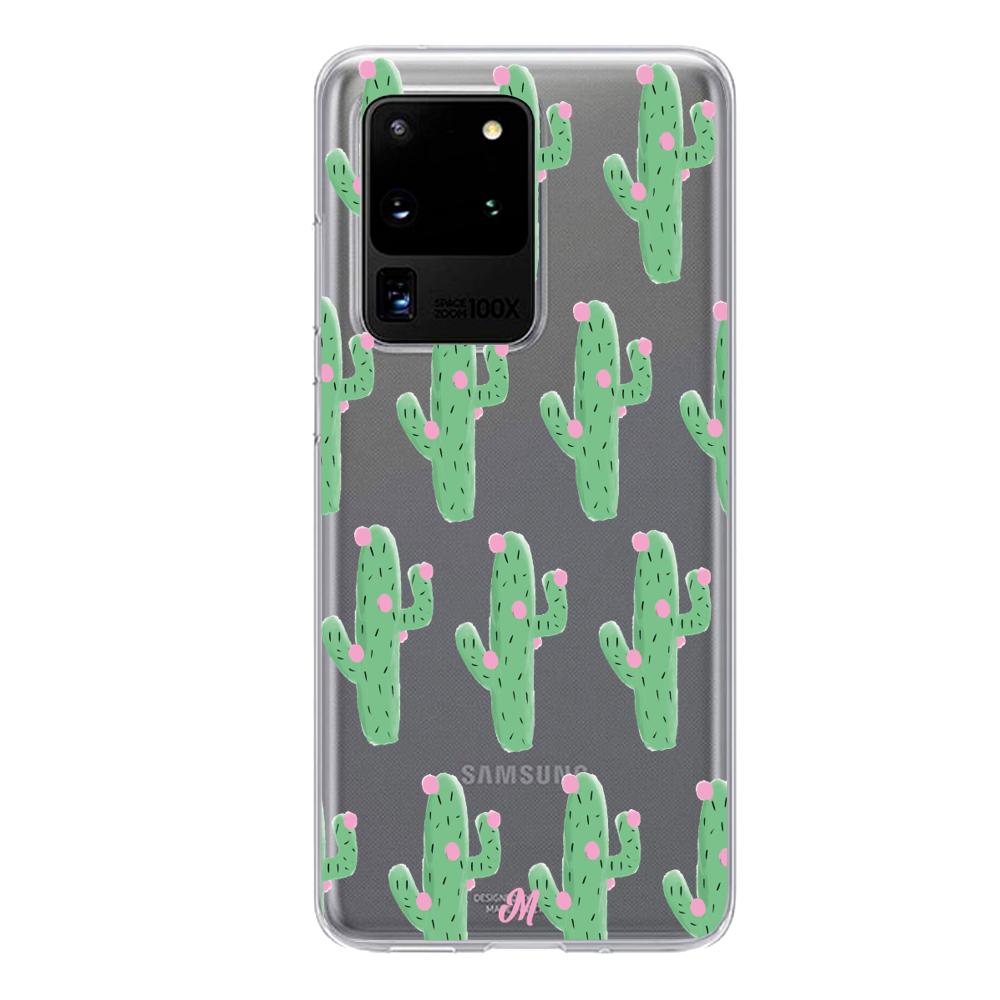 Case para Samsung S20 Ultra Cactus Con Flor Rosa  - Mandala Cases