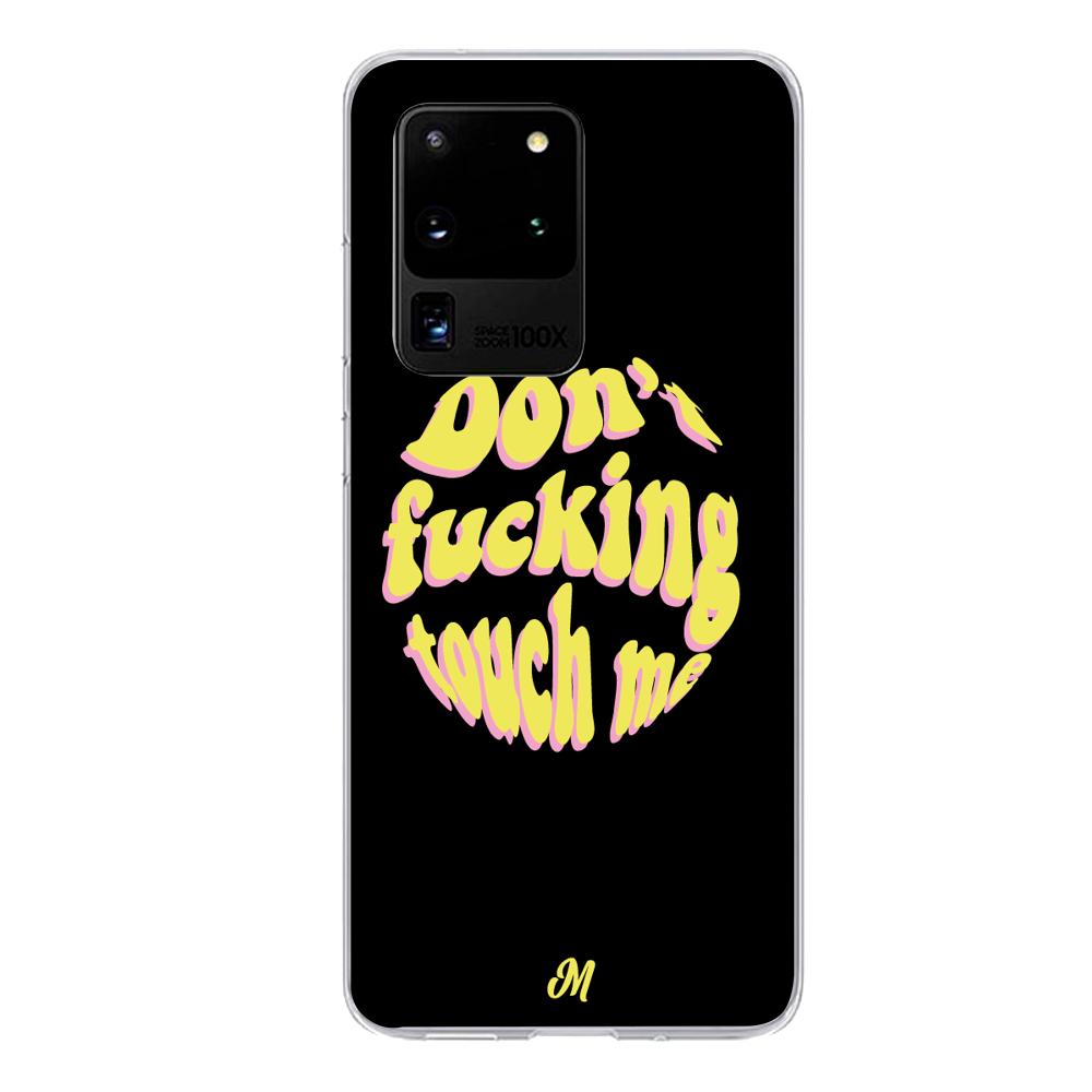 Case para Samsung S20 Ultra Don't fucking touch me amarillo - Mandala Cases