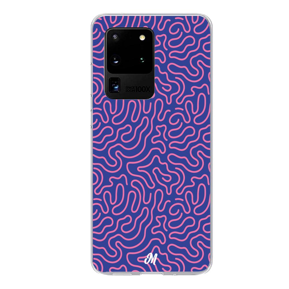 Case para Samsung S20 Ultra Pink crazy lines - Mandala Cases