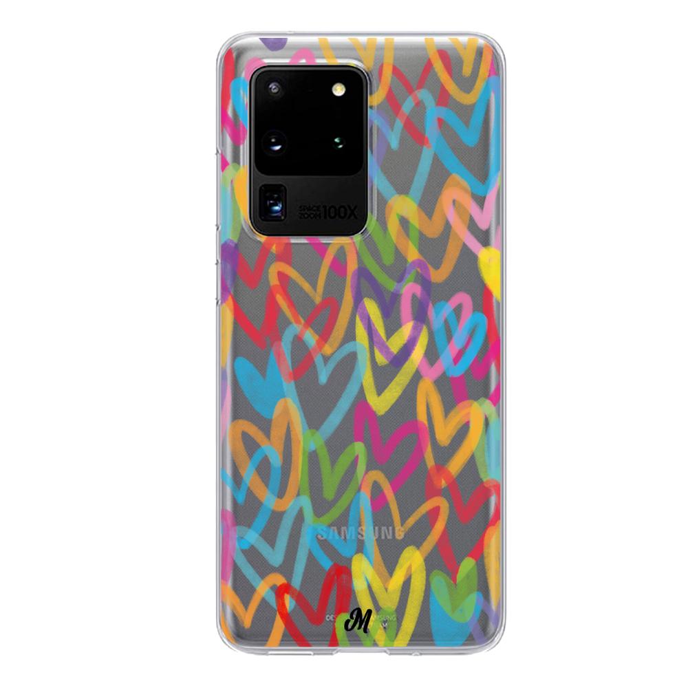 Case para Samsung S20 Ultra Corazones arcoíris - Mandala Cases