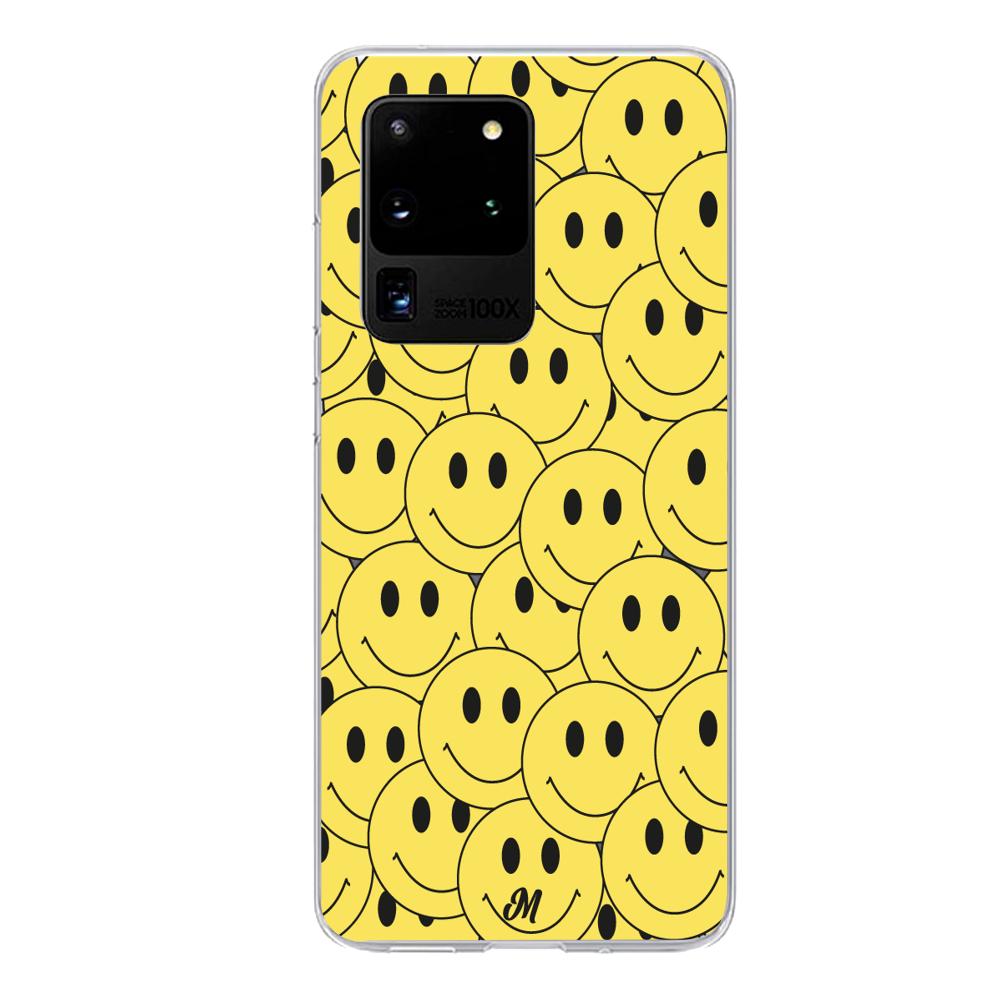 Case para Samsung S20 Ultra Yellow happy faces - Mandala Cases