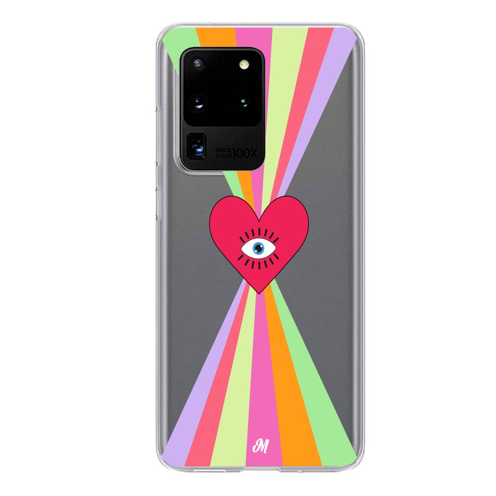 Case para Samsung S20 Ultra Corazon arcoiris - Mandala Cases