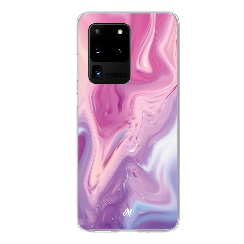 Cases para Samsung S20 Ultra Marmol liquido pink - Mandala Cases