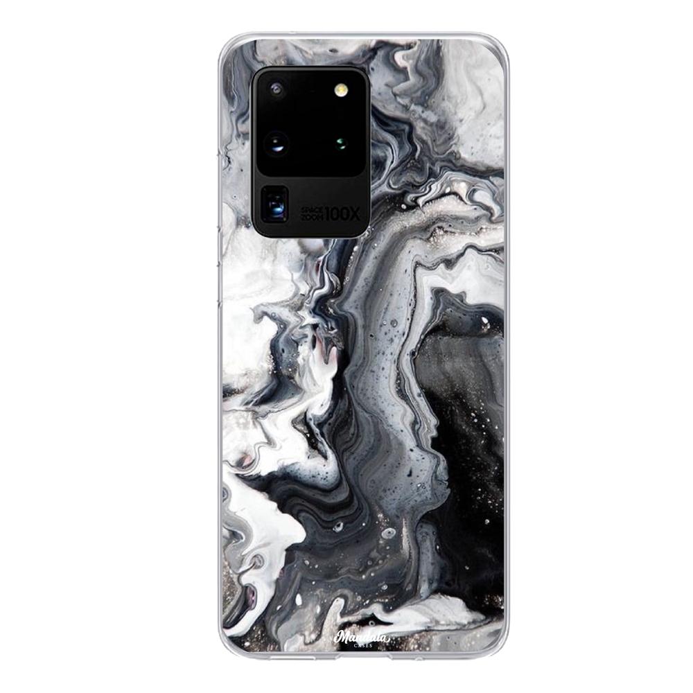 Estuches para Samsung S20 Ultra - Black Marble Case  - Mandala Cases