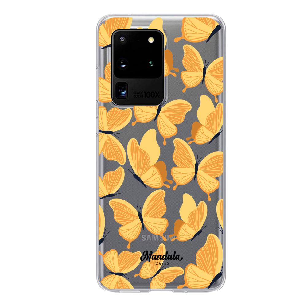 Estuches para Samsung S20 Ultra - Yellow Butterflies Case  - Mandala Cases