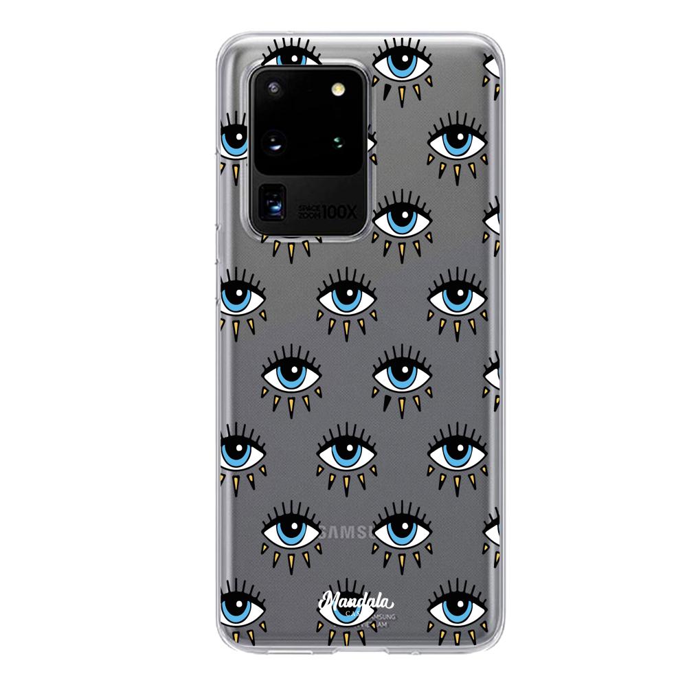 Estuches para Samsung S20 Ultra - Light Blue Eyes Case  - Mandala Cases