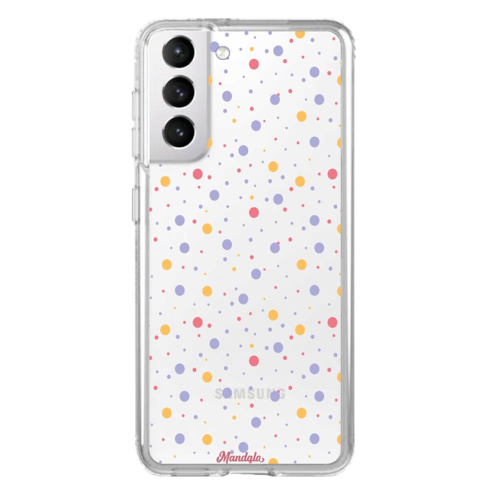 Case para Samsung S21 puntos de coloridos-  - Mandala Cases