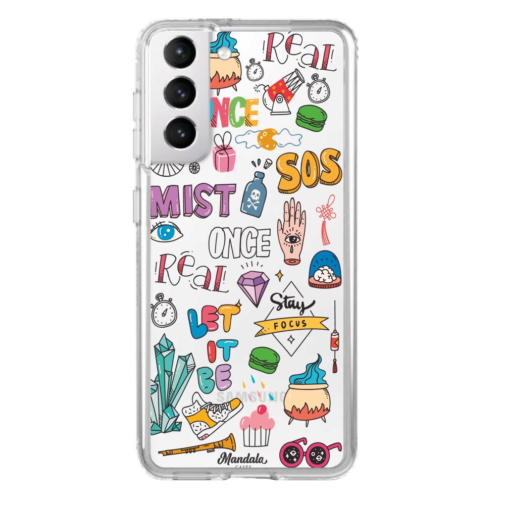 Case para Samsung S21 Funda Mist Stickers  - Mandala Cases