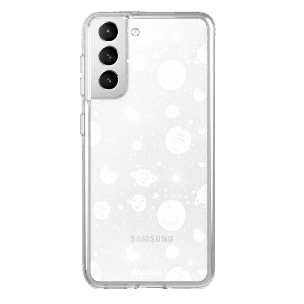 Case para Samsung S21 Funda Planetas Blancos  - Mandala Cases