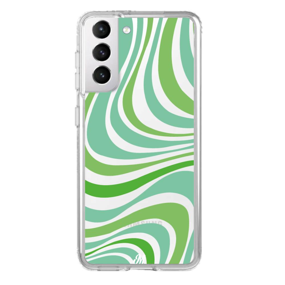 Case para Samsung S21 Groovy verde - Mandala Cases