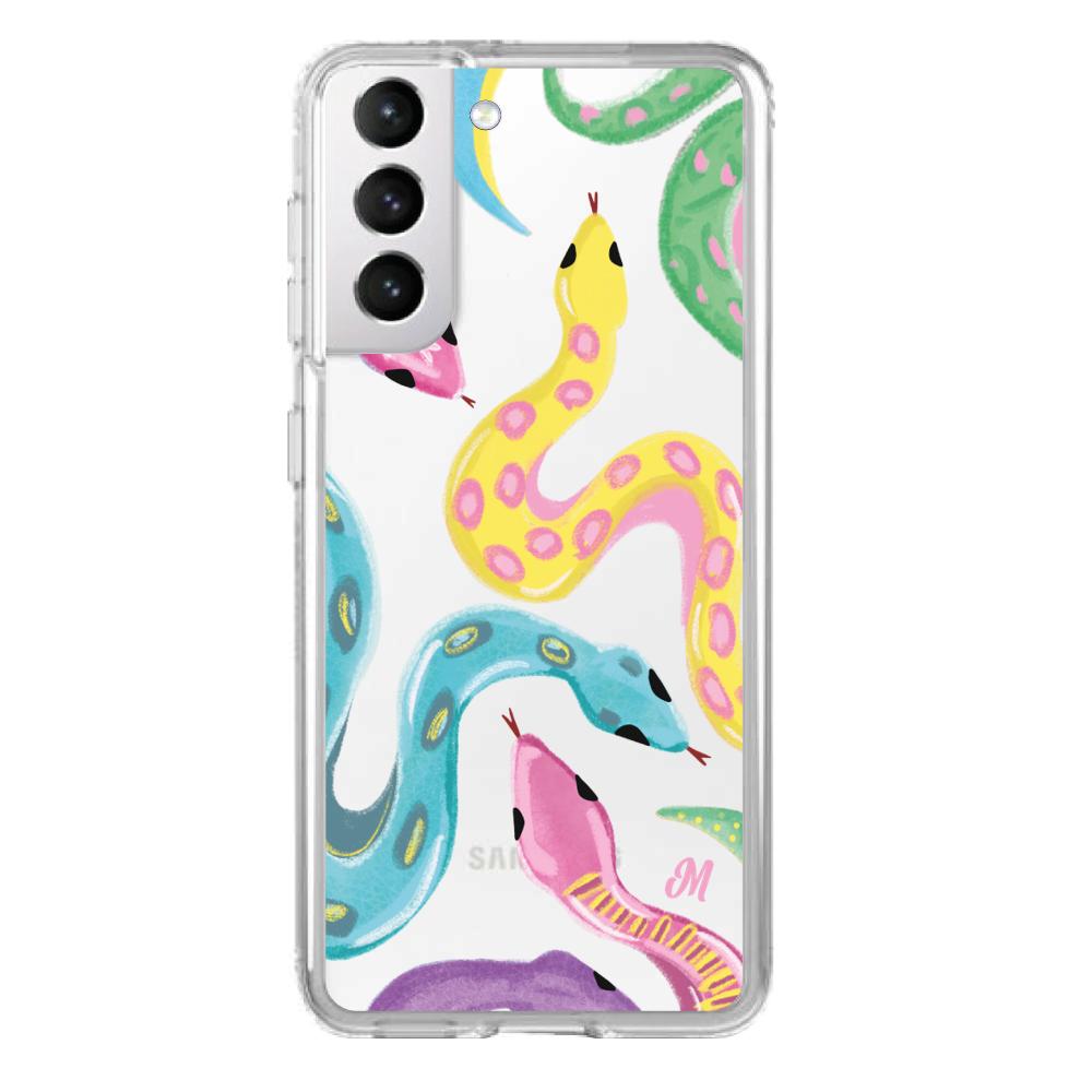 Case para Samsung S21 Serpientes coloridas - Mandala Cases
