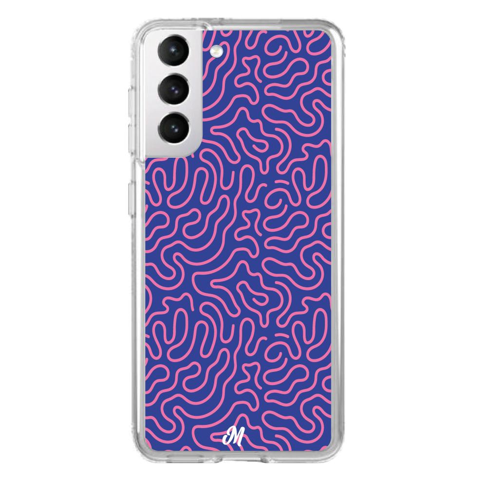 Case para Samsung S21 Pink crazy lines - Mandala Cases