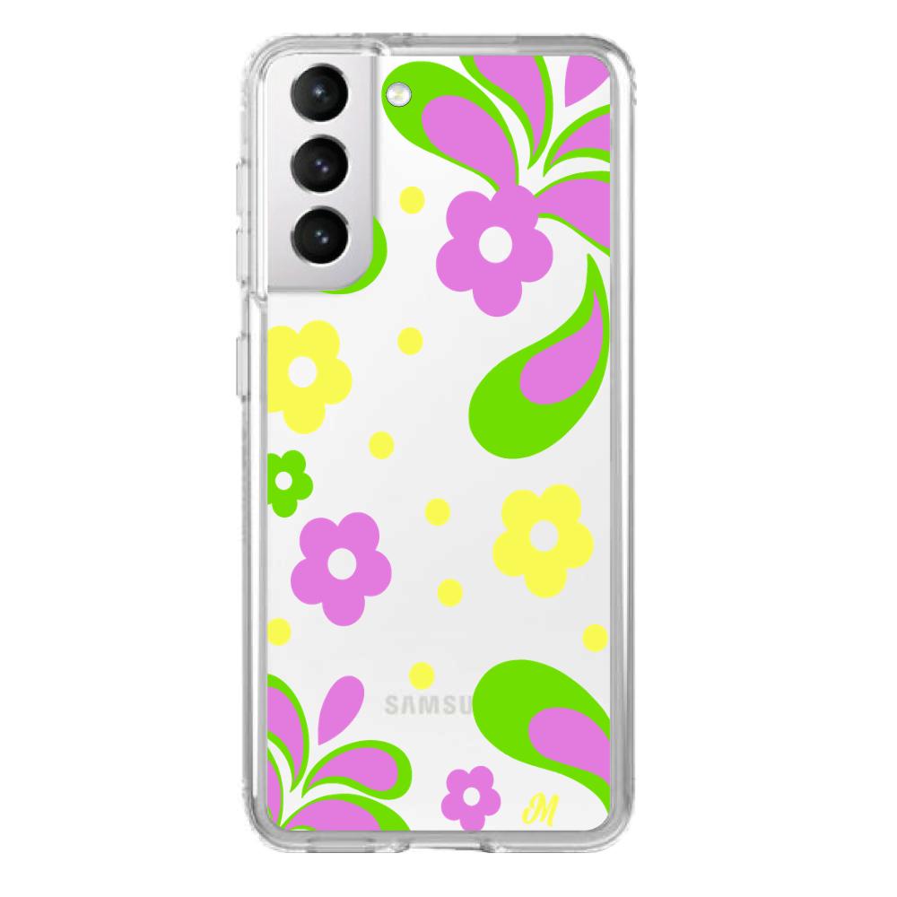 Case para Samsung S21 Flores moradas aesthetic - Mandala Cases