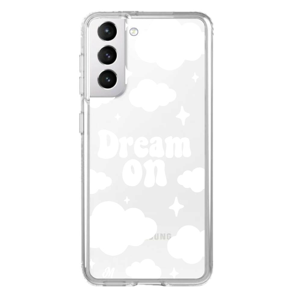 Case para Samsung S21 Dream on blanco - Mandala Cases