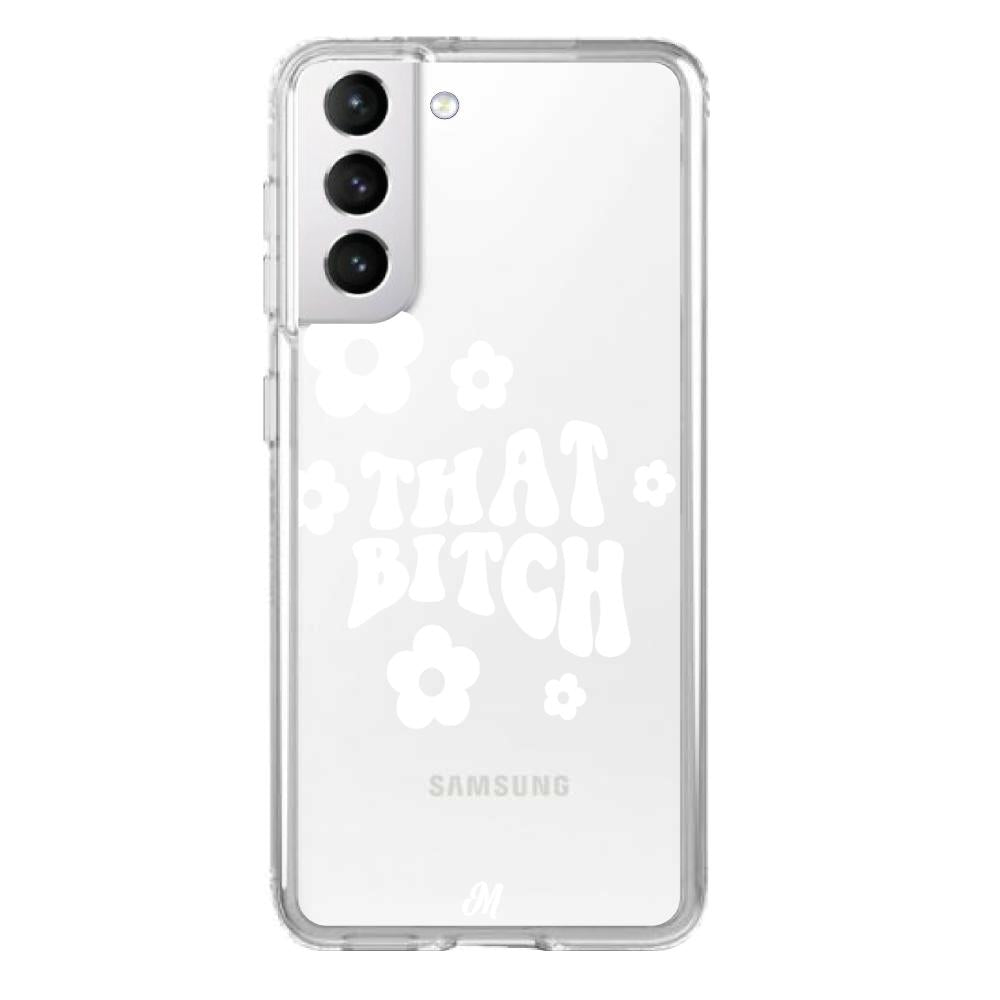 Case para Samsung S21 That bitch blanco - Mandala Cases