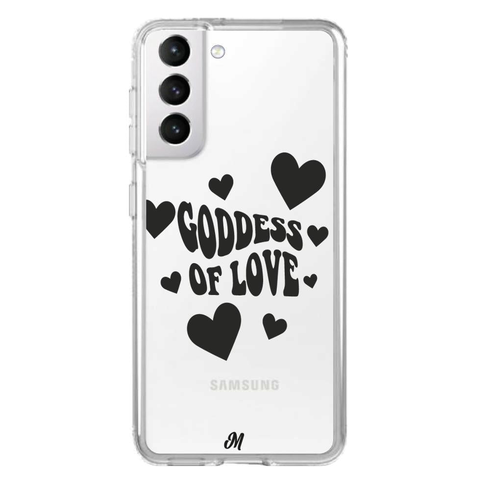 Case para Samsung S21 Goddess of love negro - Mandala Cases