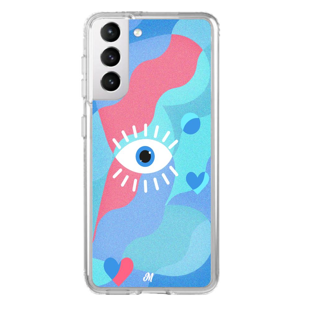 Case para Samsung S21 Amor azul - Mandala Cases