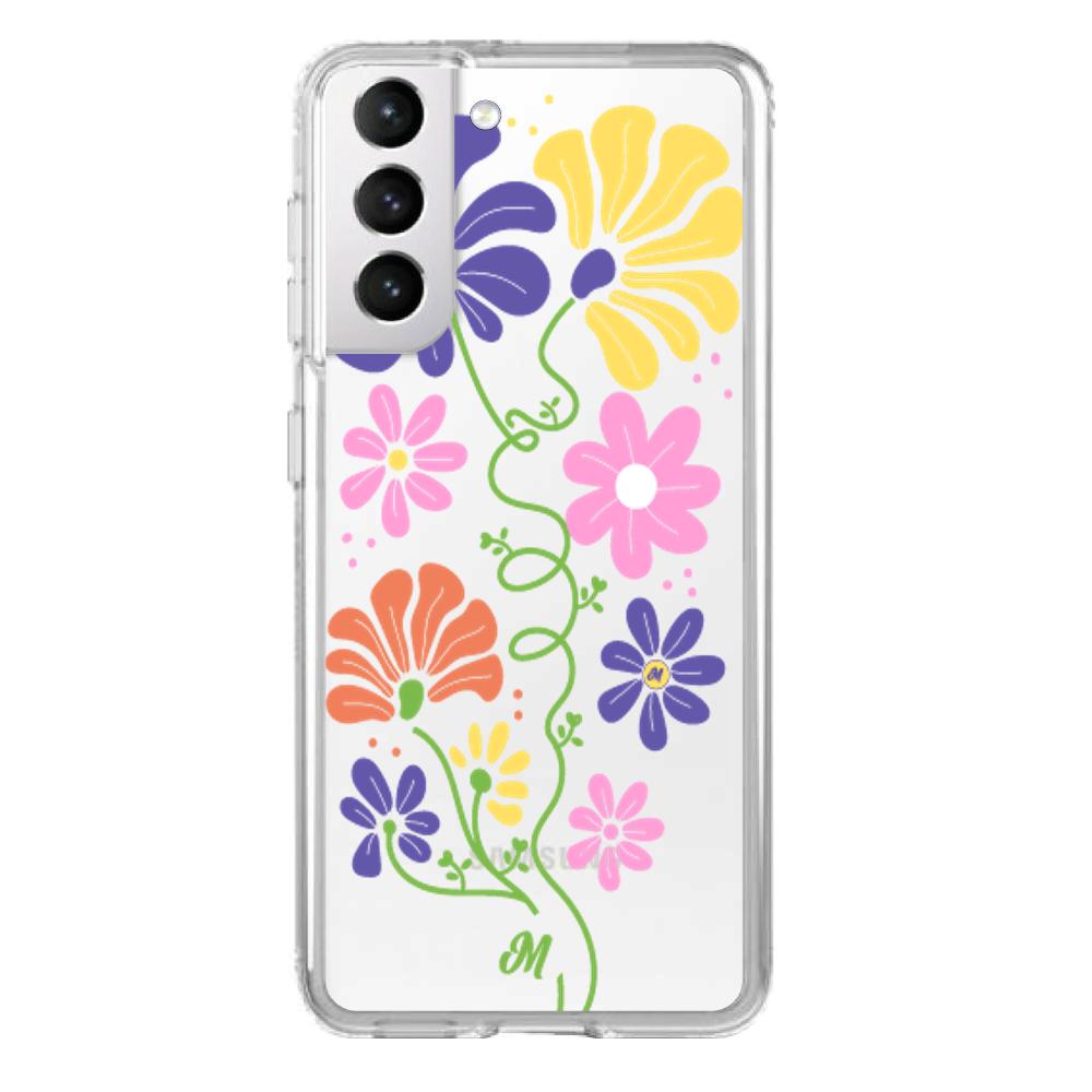 Case para Samsung S21 Flores abstractas - Mandala Cases