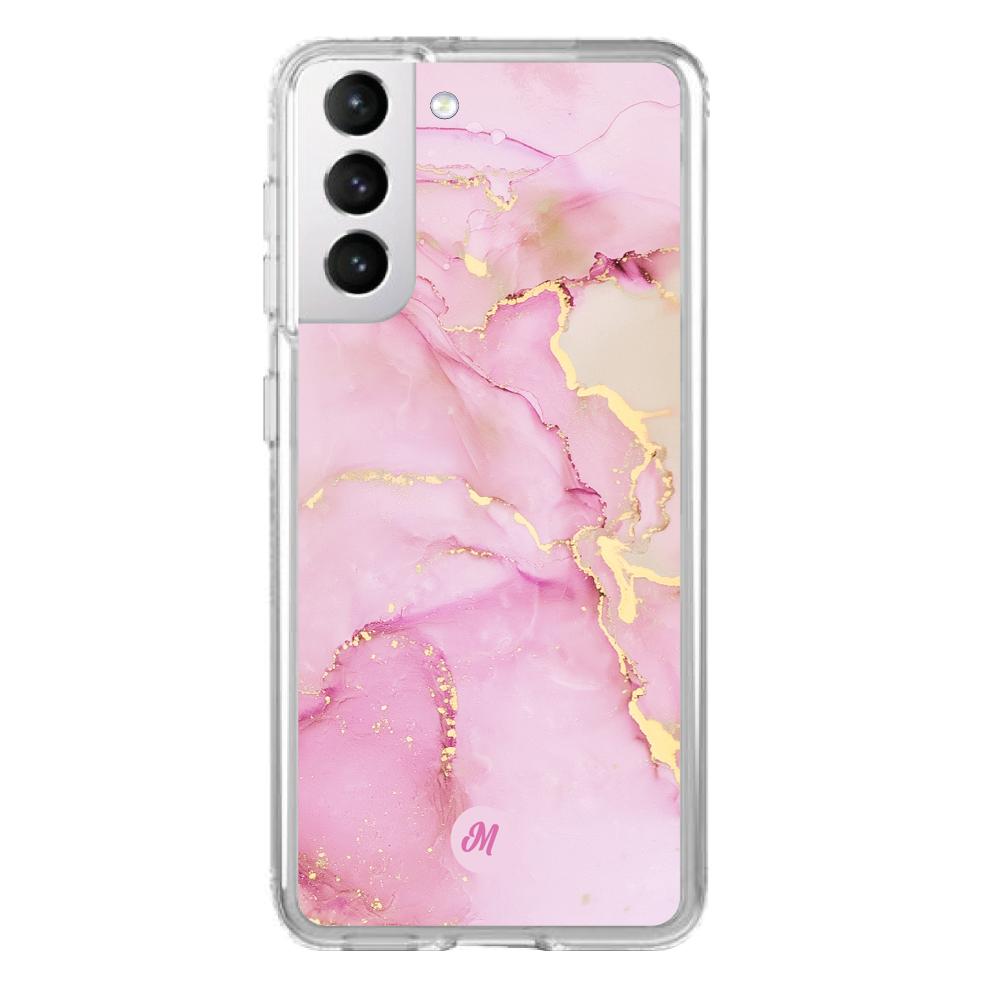 Cases para Samsung S21 Pink marble - Mandala Cases
