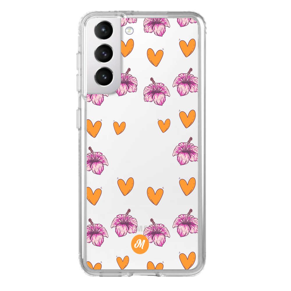 Cases para Samsung S21 Amor naranja - Mandala Cases