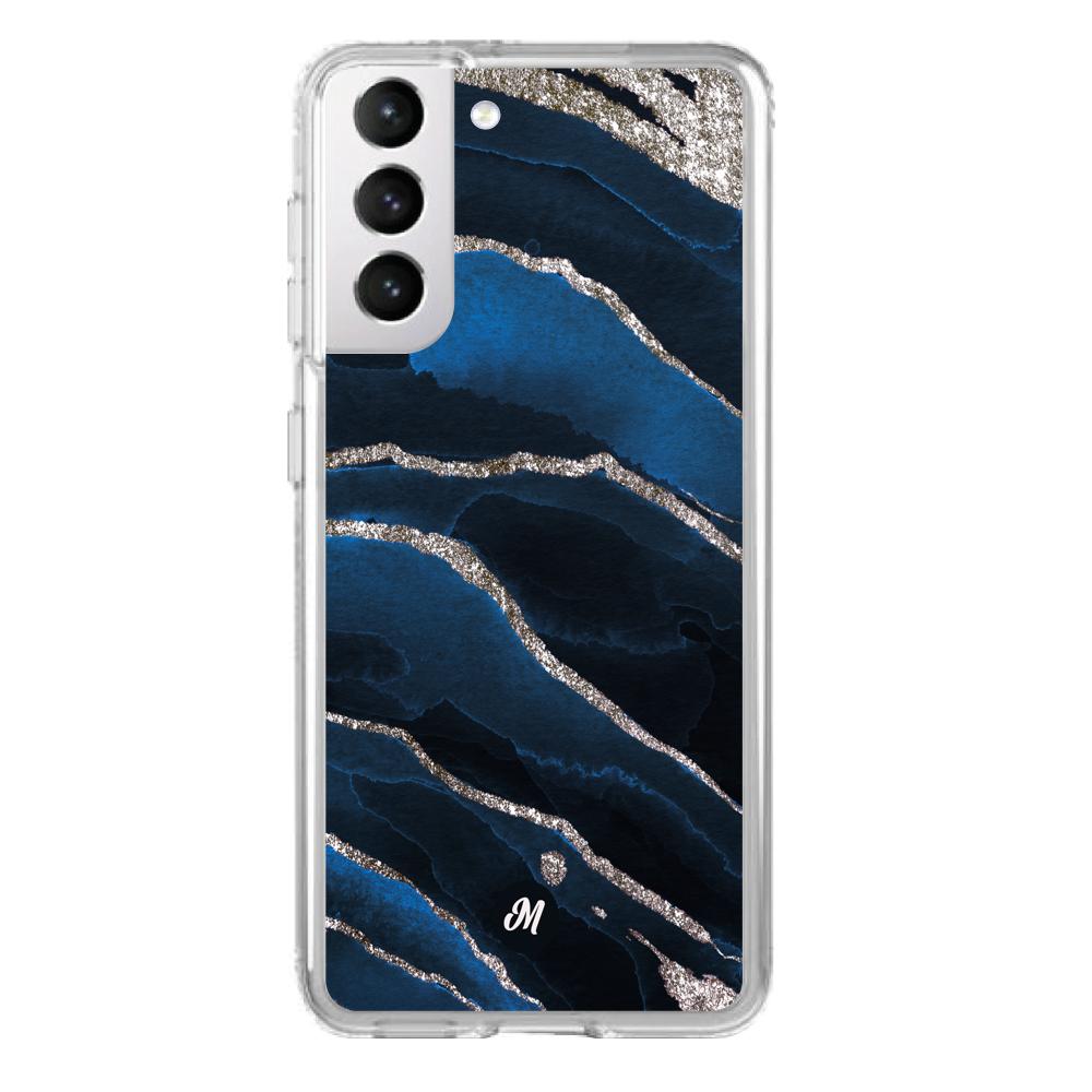Cases para Samsung S21 Marble Blue - Mandala Cases