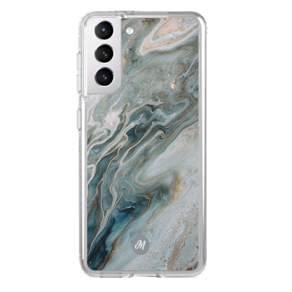 Cases para Samsung S21 liquid marble gray - Mandala Cases