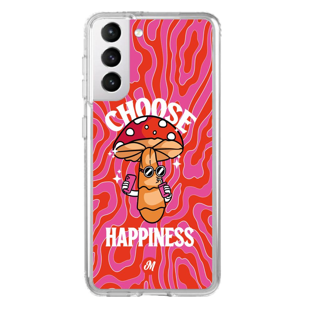 Cases para Samsung S21 Choose happiness - Mandala Cases