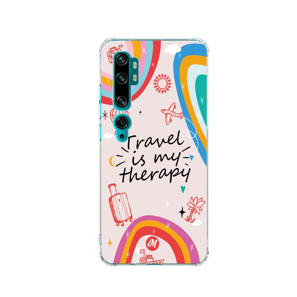 Cases para Xiaomi note 10 pro TRAVEL IS MY THERAPY - Mandala Cases