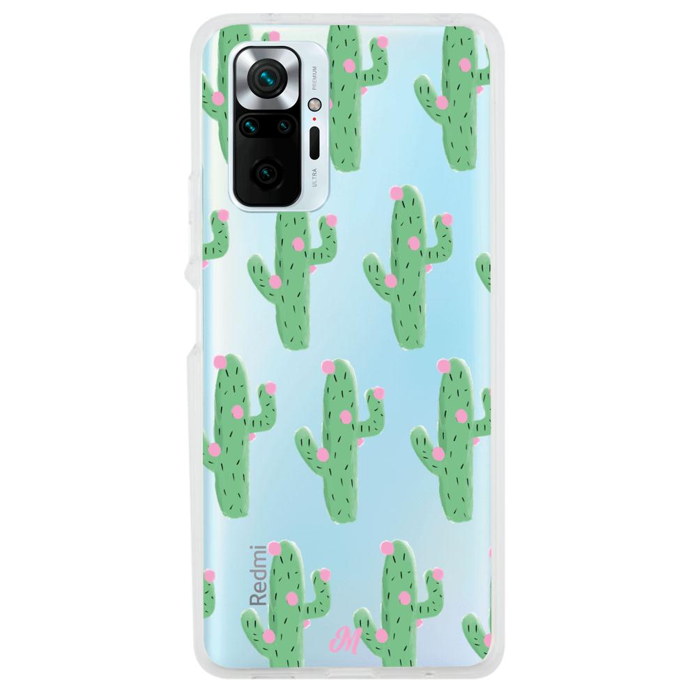 Case para Xiaomi Redmi note 10 Pro Cactus Con Flor Rosa  - Mandala Cases