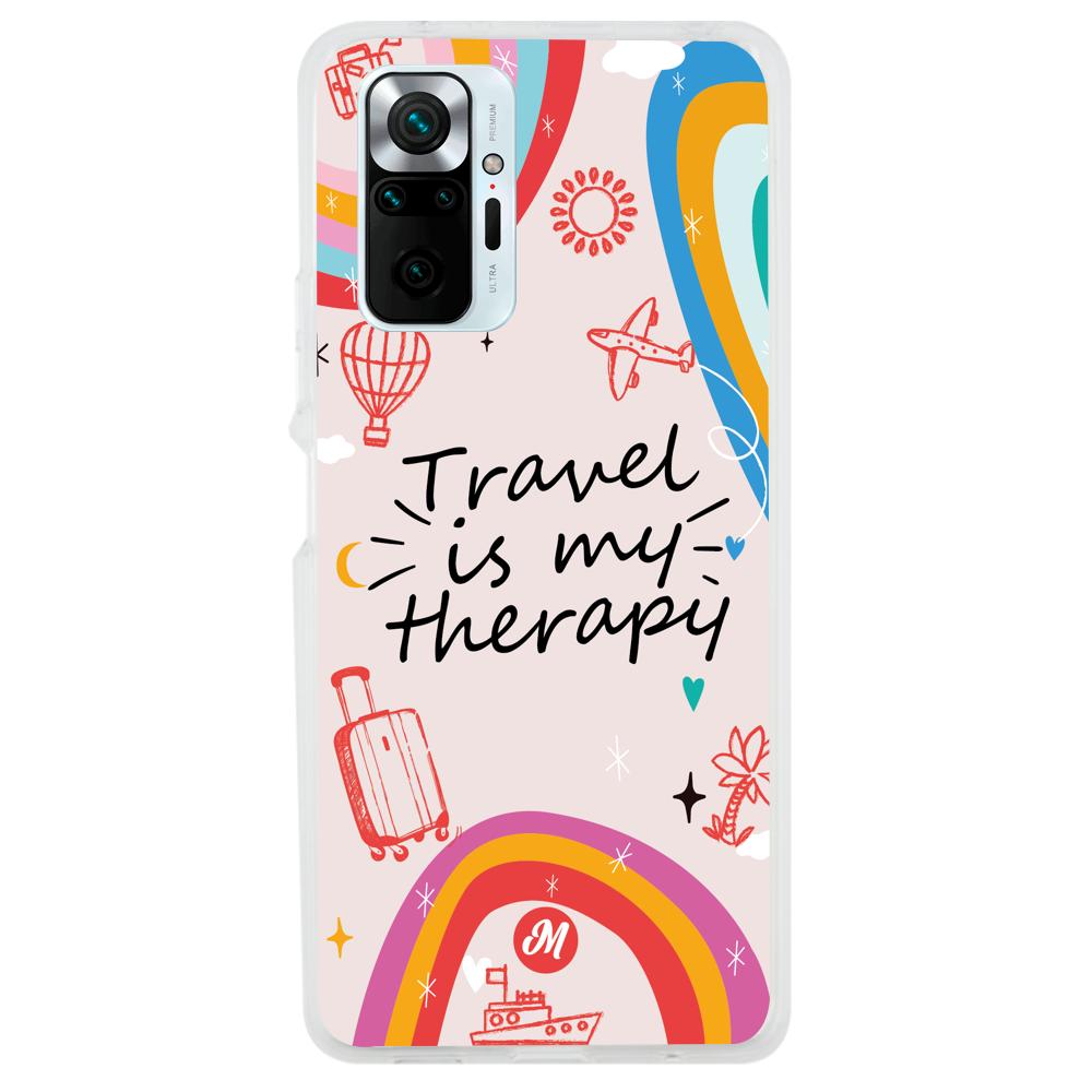 Cases para Xiaomi Redmi note 10 Pro TRAVEL IS MY THERAPY - Mandala Cases