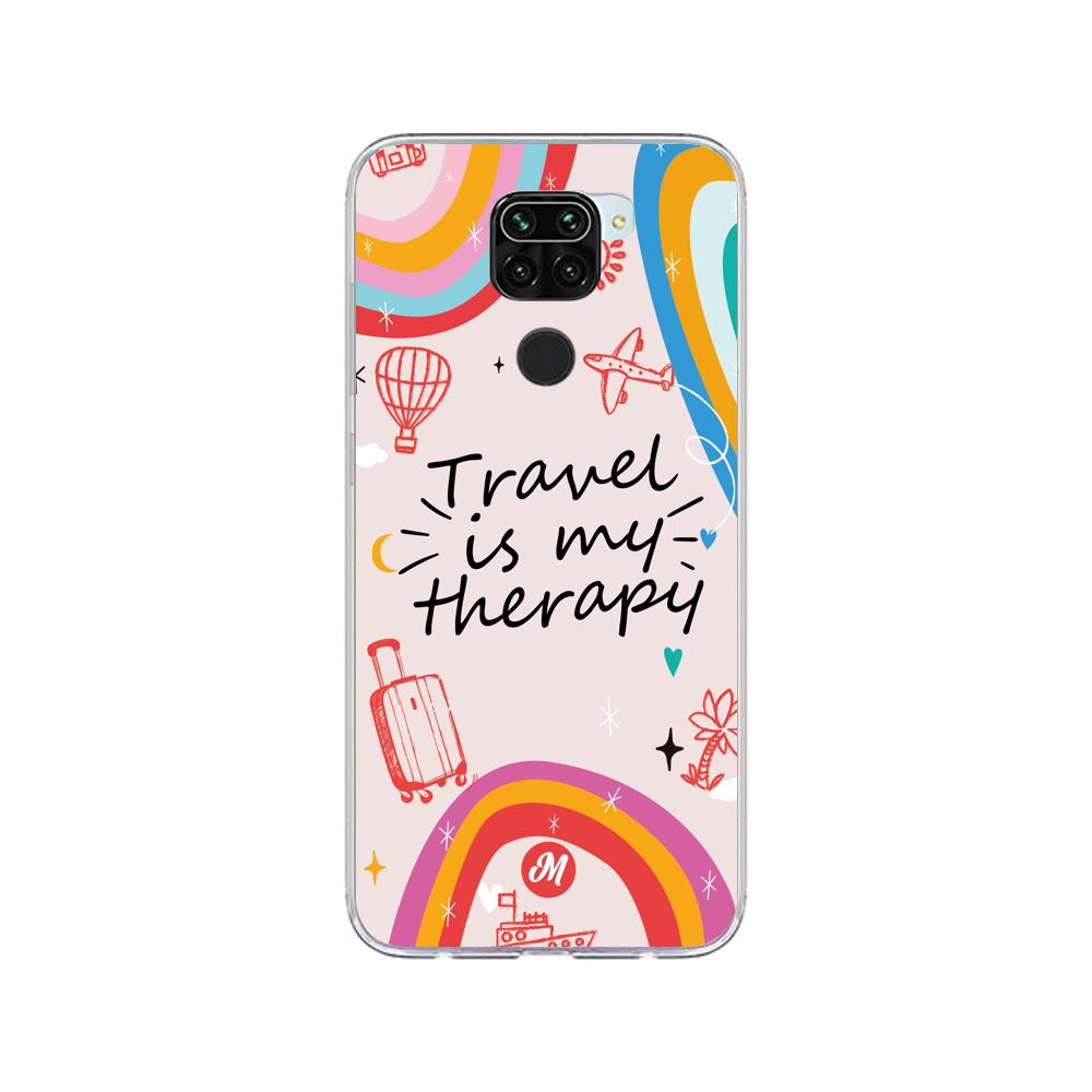 Cases para Xiaomi redmi note 9 TRAVEL IS MY THERAPY - Mandala Cases