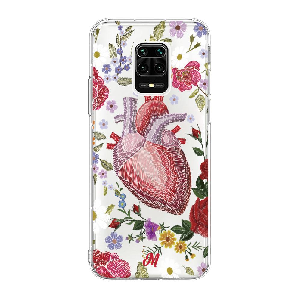 Case para Xiaomi redmi note 9s Funda Corazón con Flores - Mandala Cases