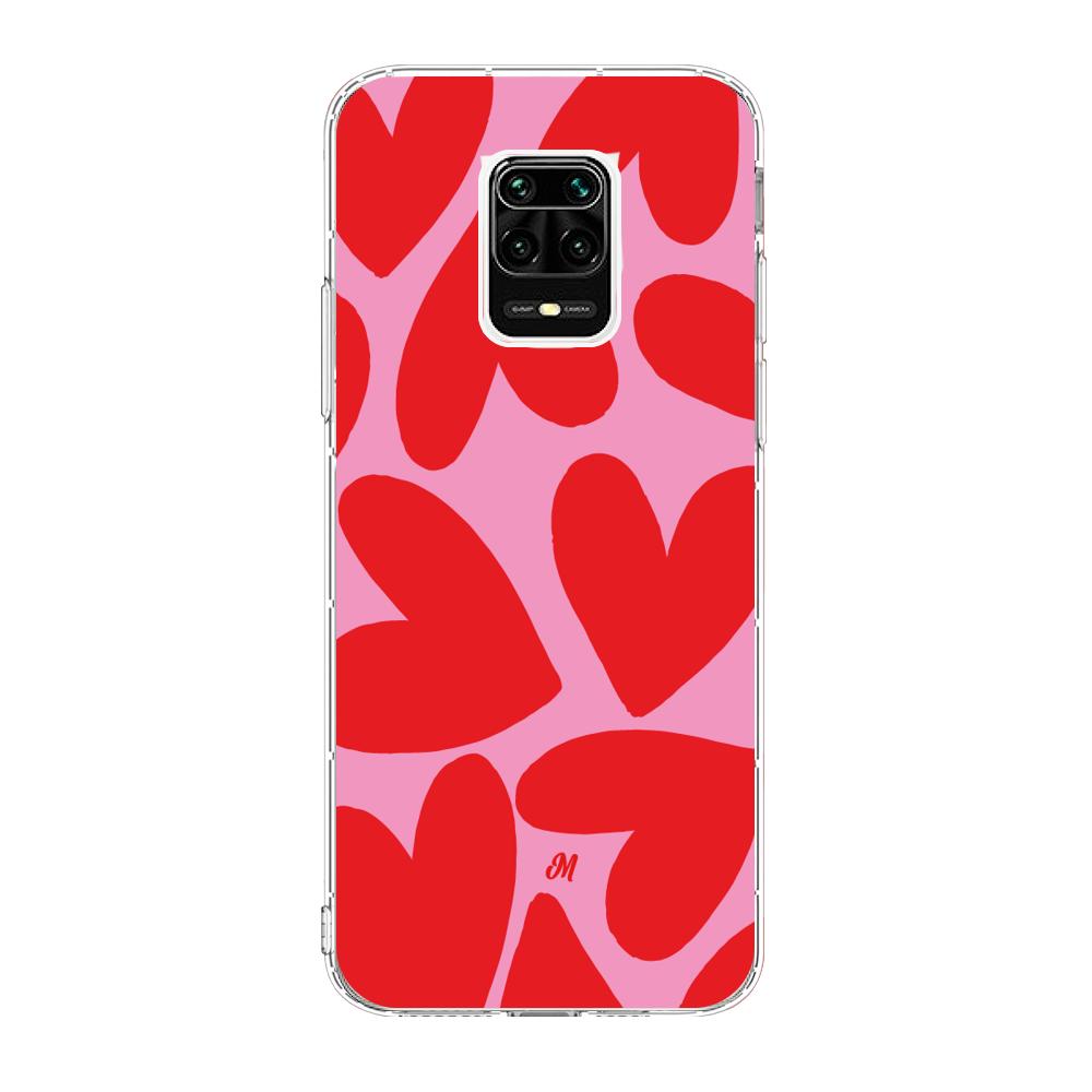 Case para Xiaomi redmi note 9s Red Hearts - Mandala Cases