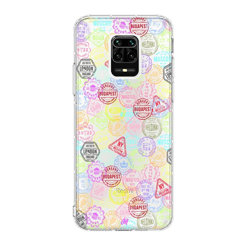 Case para Xiaomi redmi note 9s Sellos viajeros - Mandala Cases