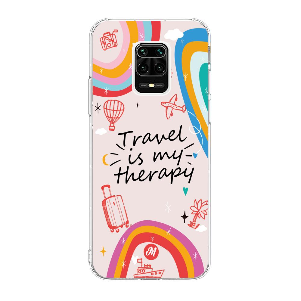 Cases para Xiaomi redmi note 9s TRAVEL IS MY THERAPY - Mandala Cases